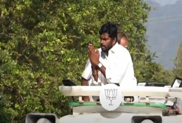 TN: Annamalai holds roadshow in Coimbatore, on last day of campaigning for LS polls 1st phase