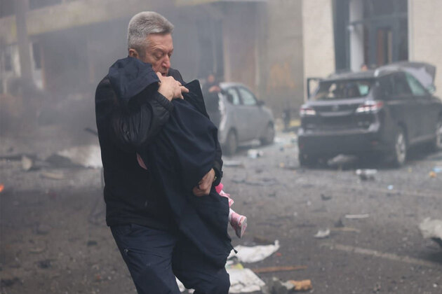 Russian drone strike hits kindergarten in Kharkiv, 1 killed