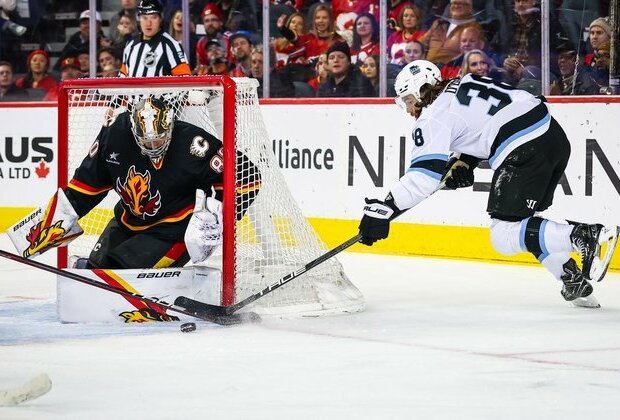 Pair of goals by Lawson Crouse helps Utah get past Flames