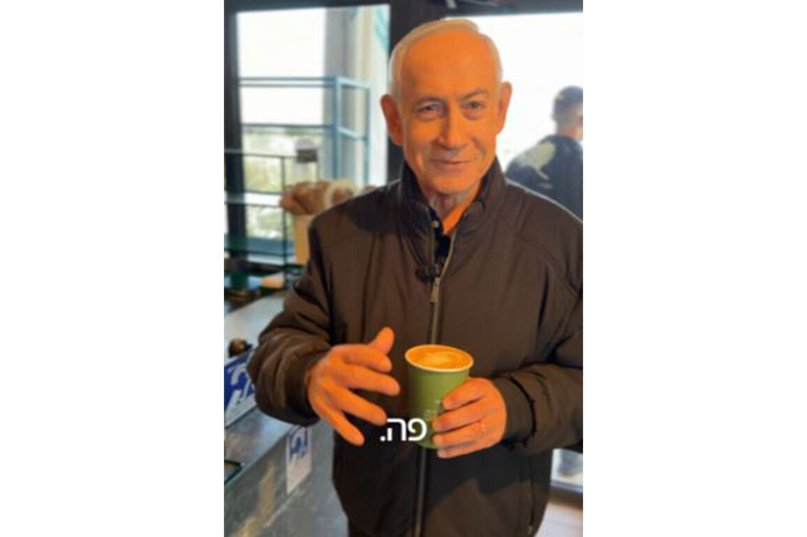 Israeli PM Netanyahu debunks death rumours, sips coffee, shows 5 fingers