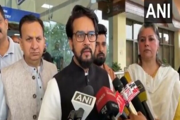 "Congress itself has become a joke": BJP's Anurag Thakur criticises Ajay Rai's 'nimbu mirchi on Rafale' remark