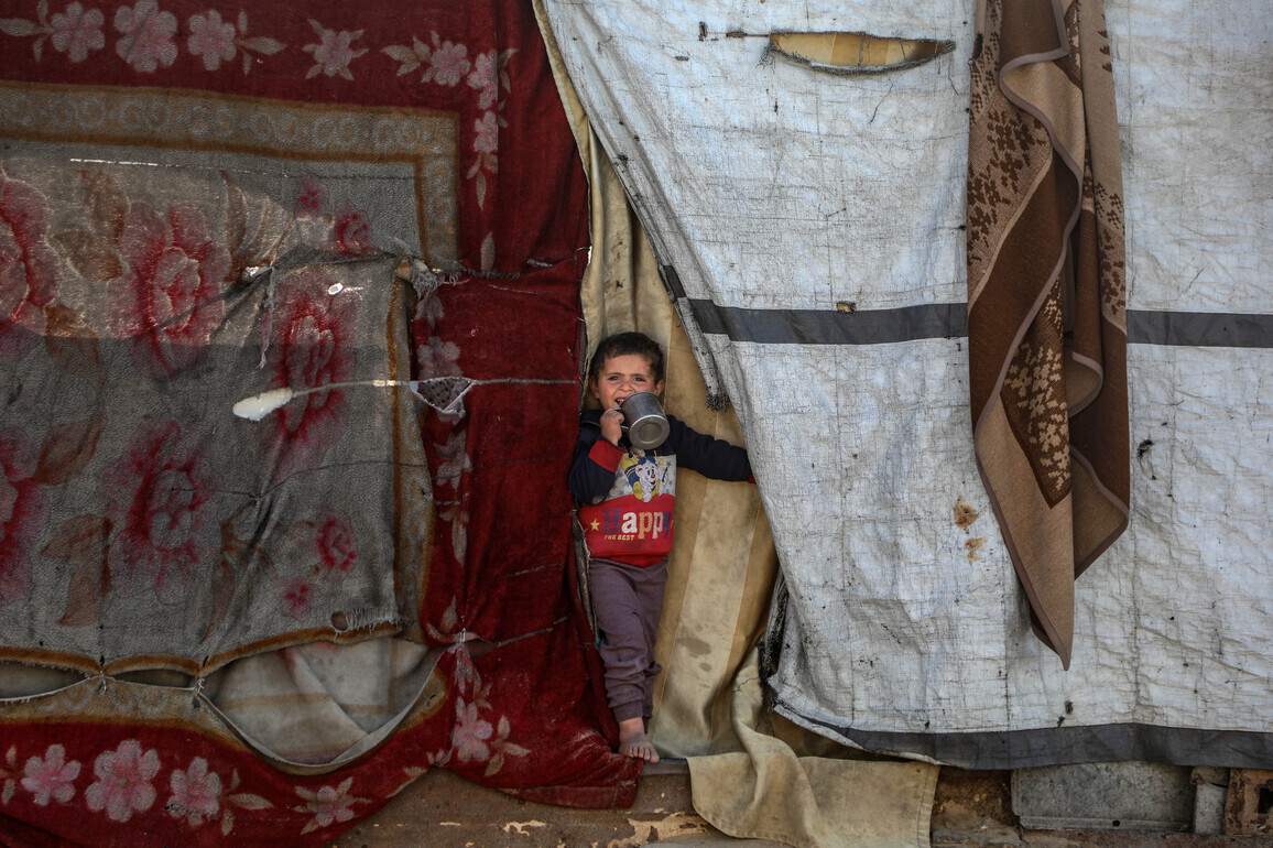 MIDEAST-GAZA-BEIT LAHIA-DISPLACED CHILDREN