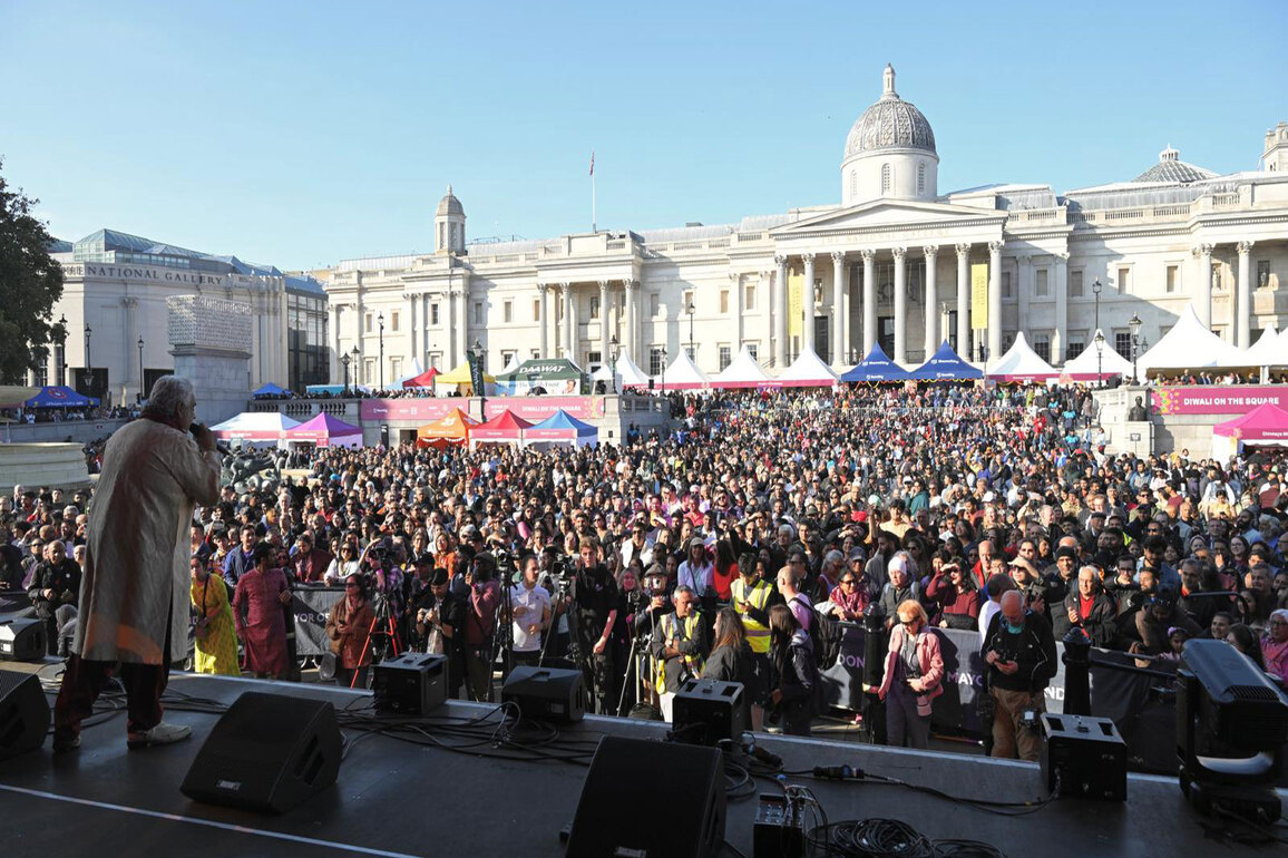 London glows with joy as thousands celebrate Diwali at Trafalgar Square