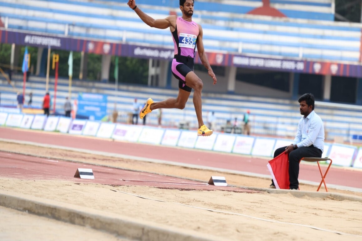 Indian Athletics Series: Asian Games silver medalist Murali Sreeshankar secures gold in long jump