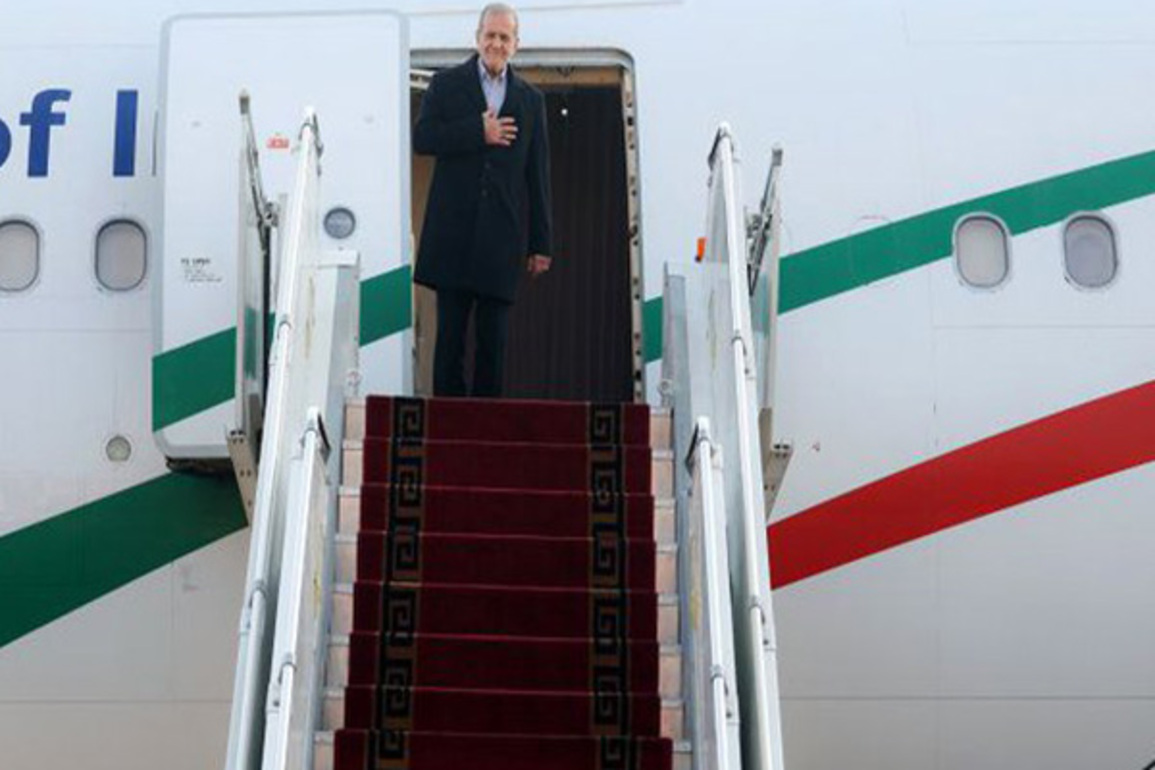 Iran's President Pezeshkian arrives in Pakistan on 2-day visit