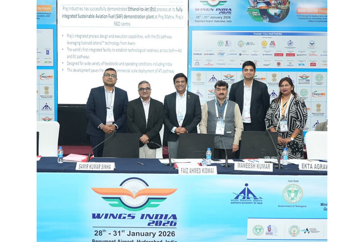 Praj Demonstrates Integrated Ethanol-to-Jet Pathway for Sustainable Aviation Fuel with Axens Jetanol Technology