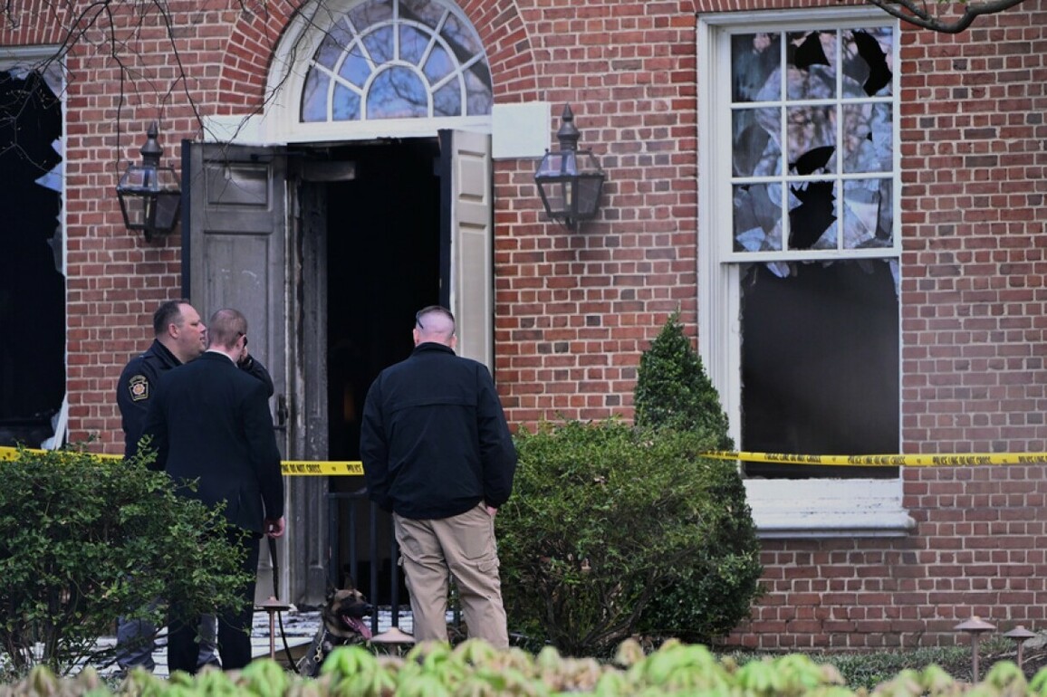 Arsonist sets fire to Pa. governor's mansion with governor, family inside