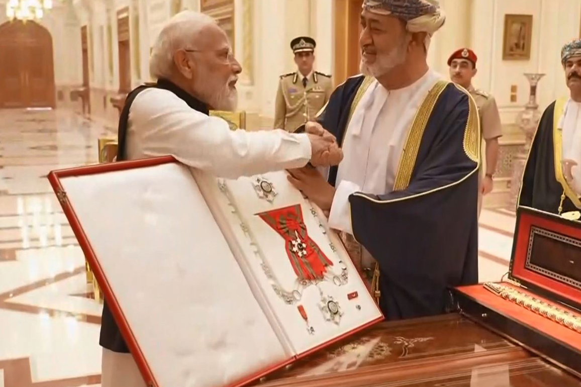 PM Modi conferred with Order of Oman by Sultan Haitham bin Tarik in Muscat