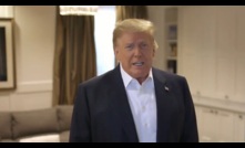  US president Donald Trump, speaking earlier from the medical centre