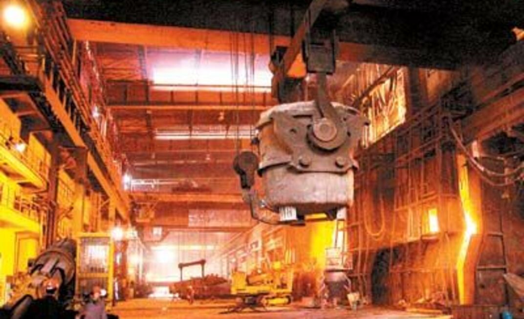 Linha de produção da Baoshan Iron & Steel/Divulgação