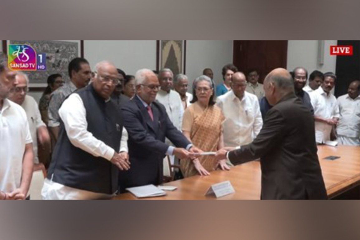 INDIA bloc VP nominee B Sudershan Reddy files nomination