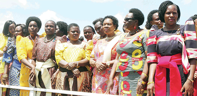  group of women embers of arliament at last years omens ay celebrations in ityana district