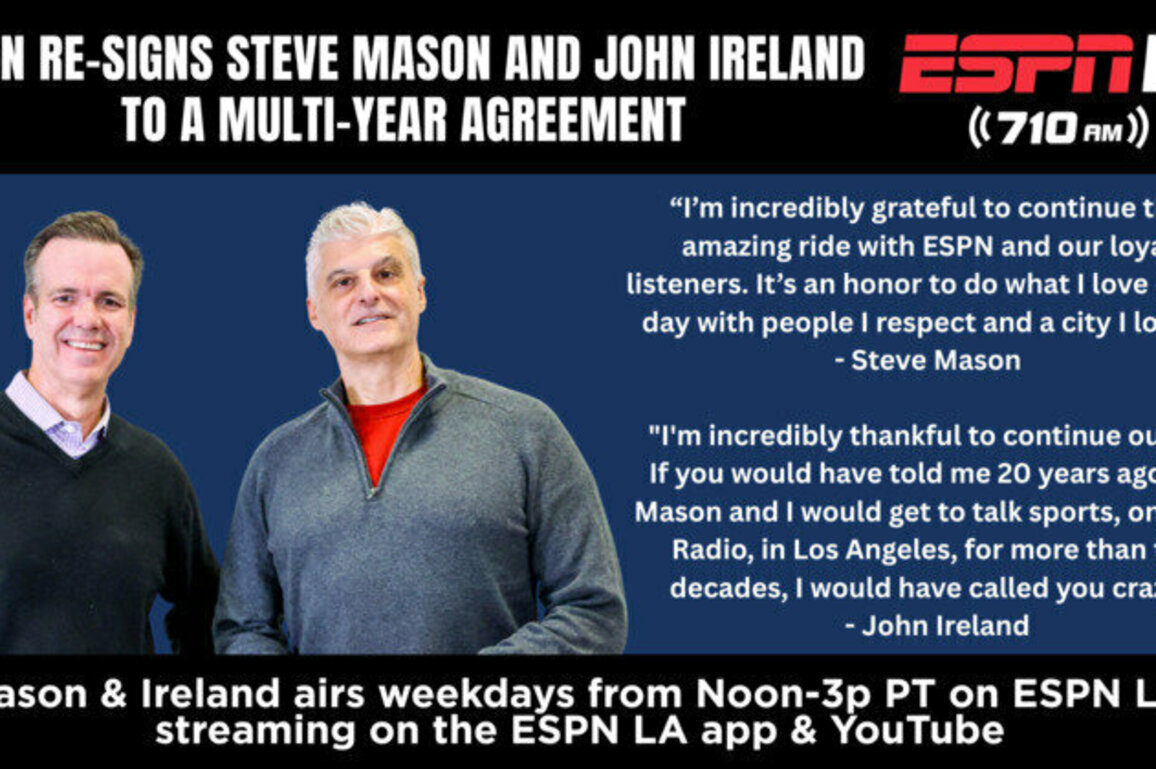 ESPN Re-Signs Steve Mason and John Ireland to a Multi-Year Agreement