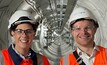 Alice Delahunty, president of Electricity Transmission at National Grid, (left) with Energy minister Michael Shanks during a visit to the National Grid’s £1 billion London Power Tunnels 2 (LPT2) project. Credit: National Grid