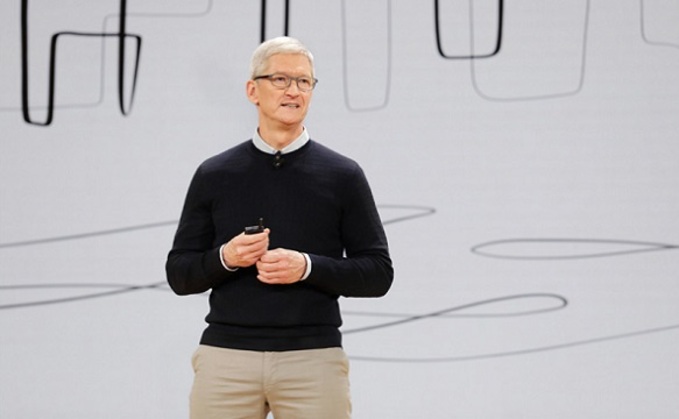 Apple CEO Tim Cook: musste ungewohnt einen Umsatzrückgang verkünden.