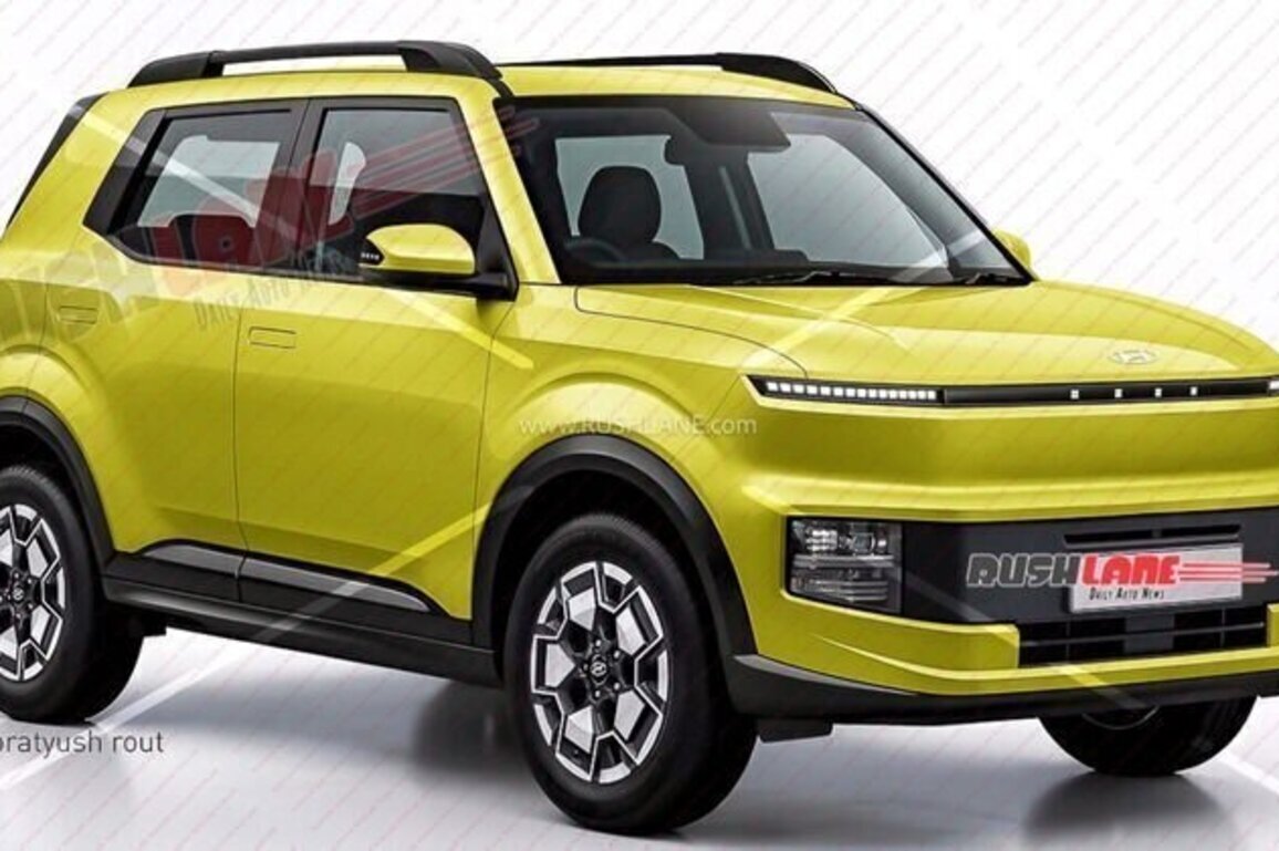 New Hyundai Electric SUV For India Rendered  Based On Spy Shots