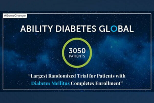 ABILITY DIABETES GLOBAL - A Landmark RCT in the field of PCI for patients with DM, completes Enrolment