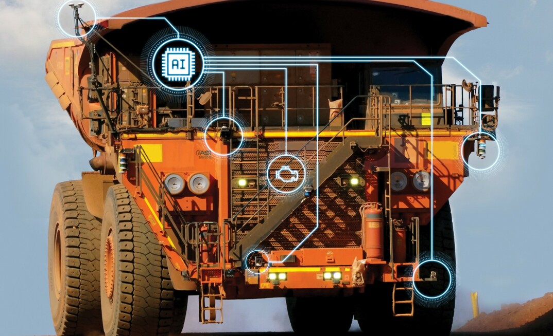 An illustration of ASI Mining’s solutions on a mine truck. Credit: Epiroc