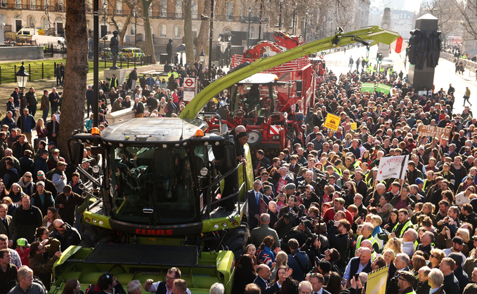 More than 10,000 people joined the London Pancake Day farmer rally 