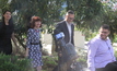 The Greens arriving to the press conference at Parliament in Perth. Photo by Karma Barndon