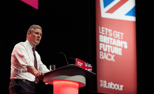 UK Prime Minister Keir Starmer speaking at the 2023 Labour Party Conference. Starmer promised support for UK industry but is it enough? 