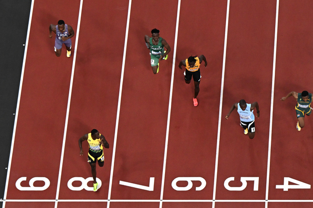 (SP)JAPAN-TOKYO-ATHLETICS-WORLD ATHLETICS CHAMPIONSHIPS-MEN'S 100M SEMIFINAL