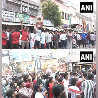 Pawan Kalyan's fans cheer outside theatres, roads in Vijayawada on 'Hari Hara Veera Mallu' release