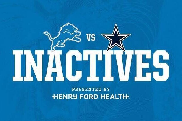 INACTIVES: Lions vs. Cowboys