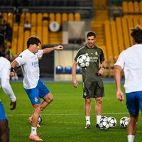 (SP)KAZAKHSTAN-ALMATY-FOOTBALL-UEFA CHAMPIONS LEAGUE-REAL MADRID-TRAINING SESSION