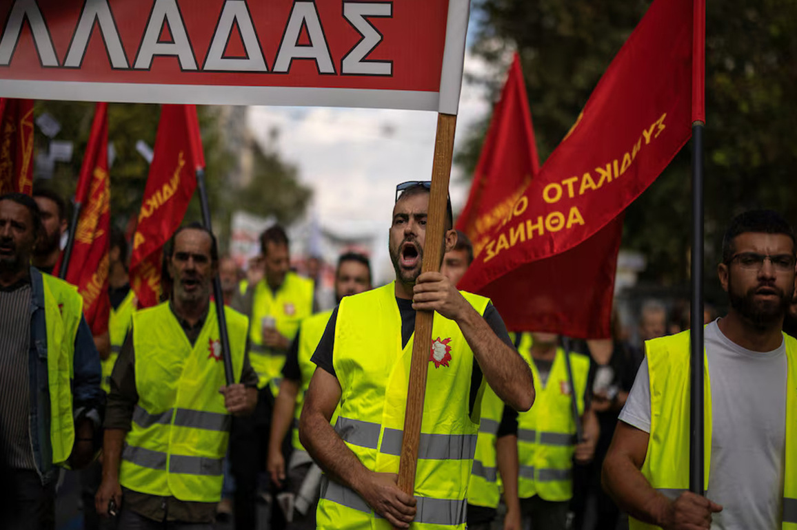 Nationwide strike in Greece over labour laws halts public services