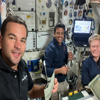 Group Captain Shuka works on uncovering how microgravity contributes to muscle loss at ISS on flight day 6 of Axiom 4 mission