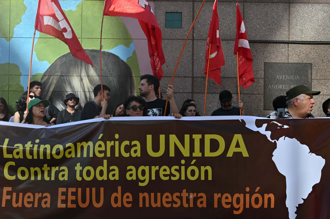 (SpotNews) CHILE-SANTIAGO-U.S.-VENEZUELA-PROTEST