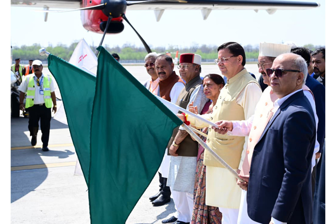 Uttarakhand: CM Dhami inaugurates Dehradun-Pithoragarh-Dehradun flight service at Jolly Grant Airport