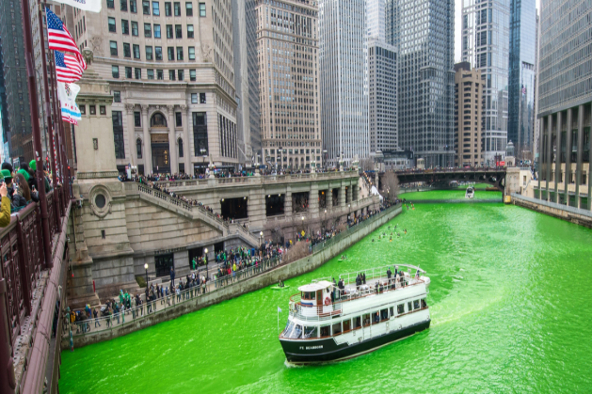 Chicago dyes river bright green for St. Patrick's Day celebrations