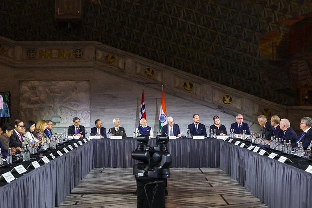 PM Modi interacts with leading Norwegian business and research leaders, highlights opportunities in India