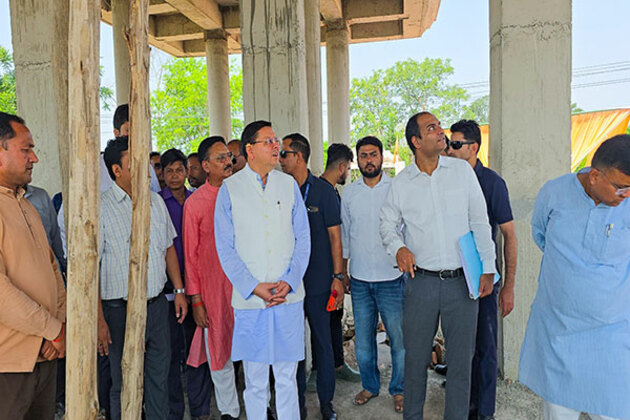 Uttarakhand CM Dhami inspects Maa Purnagiri Temple construction in Khatima