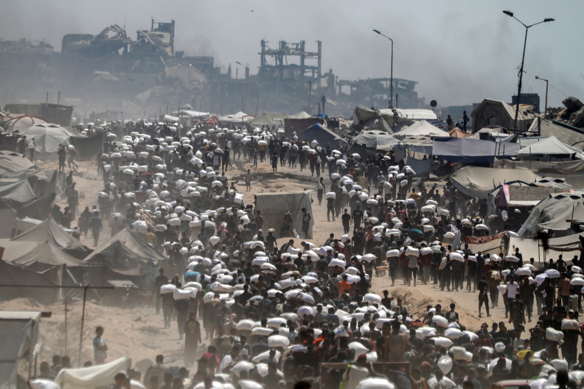 MIDEAST-GAZA-BEIT LAHIA-HUMANITARIAN AID
