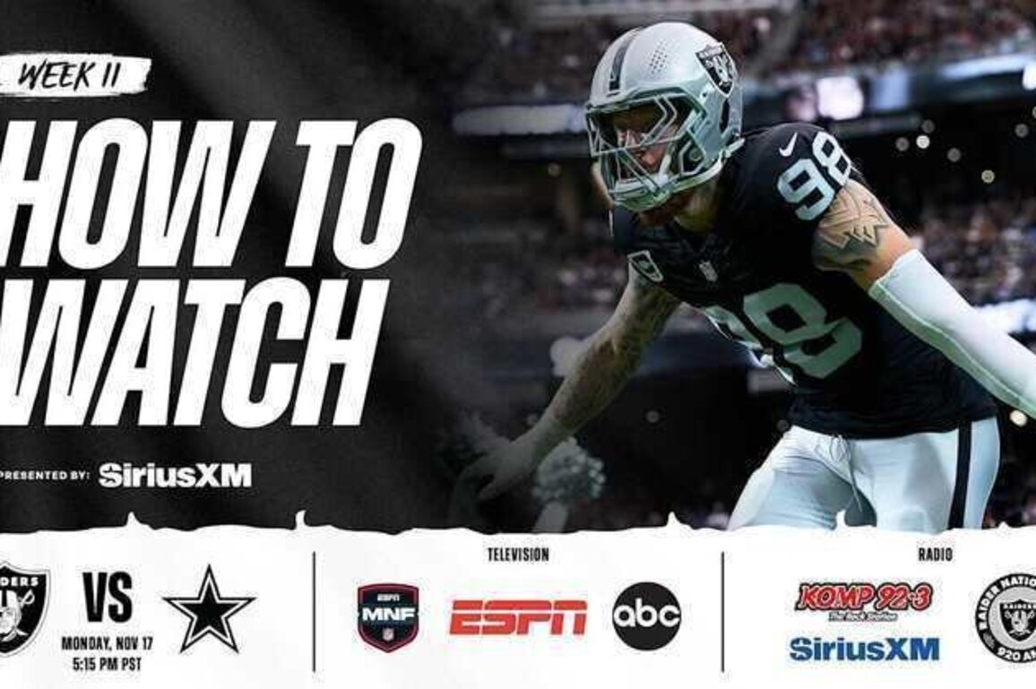 How to watch, listen to and livestream Raiders vs. Cowboys
