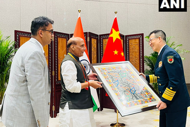 Rajnath Singh gifts Madhubani painting from Bihar to Chinese counterpart Don Jun