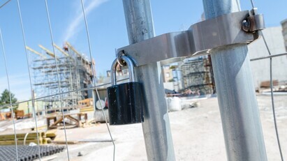 Construction workers downing tools