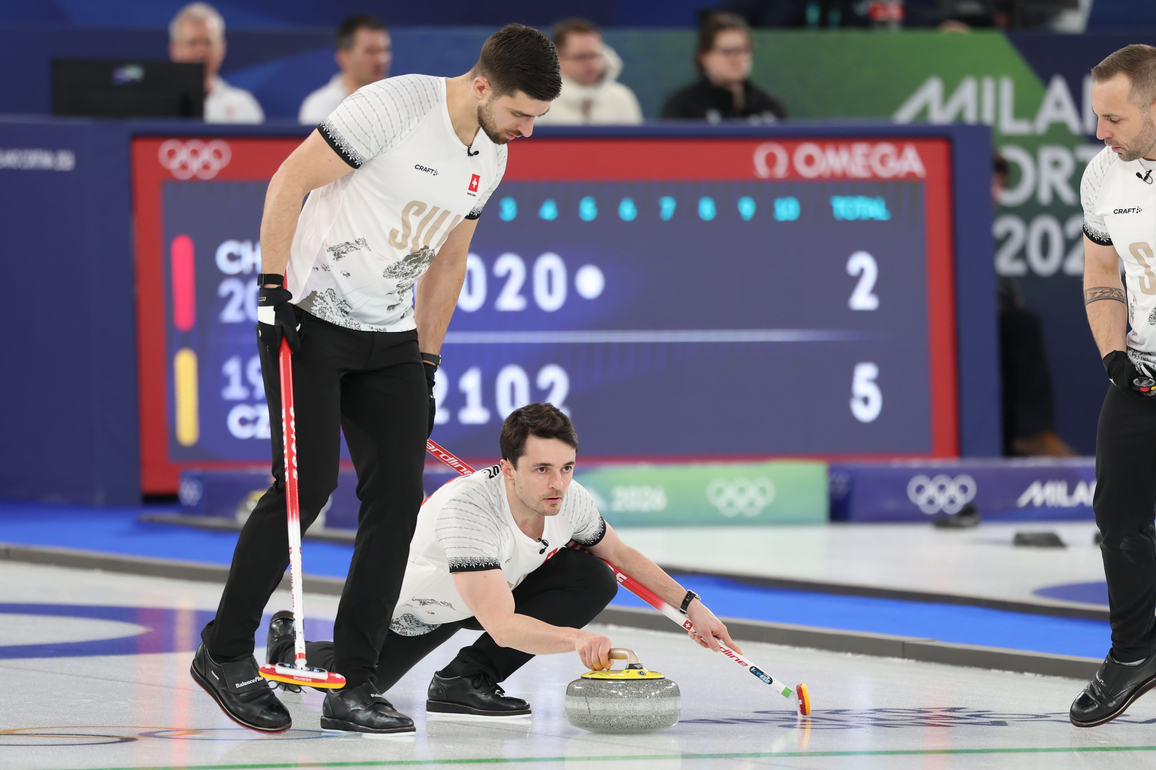 (MICO2026)ITALY-CORTINA D'AMPEZZO-OLYMPIC WINTER GAMES-CURLING-MEN-ROUND ROBIN-SUI VS NOR