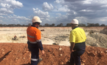 Beacon’s managing director Graham McGarry and resident mine manager Darren Gaby at Jaurdi on January 8.