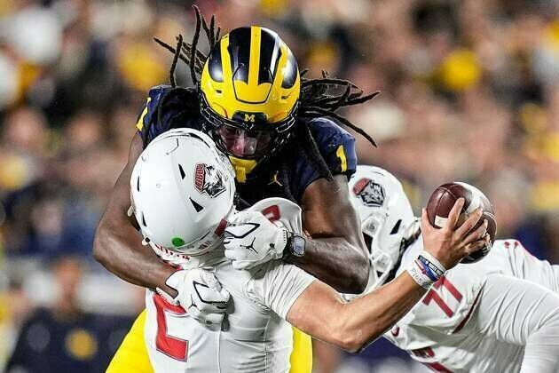 Michigan LB Jaishawn Barham's targeting penalty upheld by Big Ten