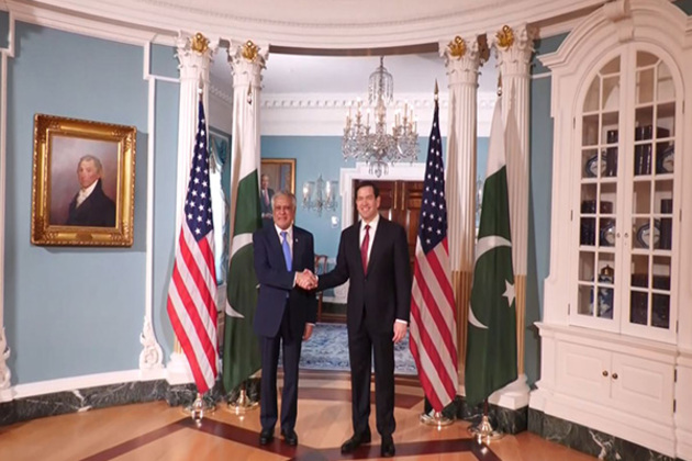 US Secretary of State Marco Rubio meets Pakistani Deputy PM Ishaq Dar