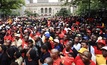 Striking members of the National Union of Mineworkers in South Africa, 2007. Image: Bloomberg