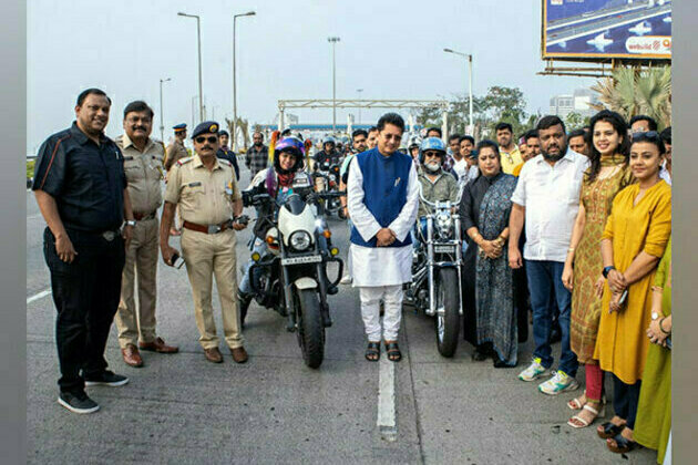 Maharashtra Cabinet Minister Deepak Kesarkar flags off Road Safety Rally in Mumbai