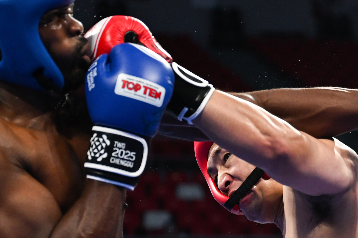 (SP)CHINA-CHENGDU-THE WORLD GAMES 2025-KICKBOXING-MEN'S K1 +91KG-QUARTERFINALS (CN)
