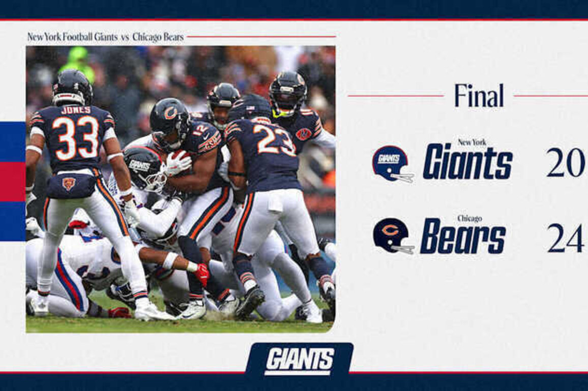 Instant Analysis: Giants fall to Bears, 24-20