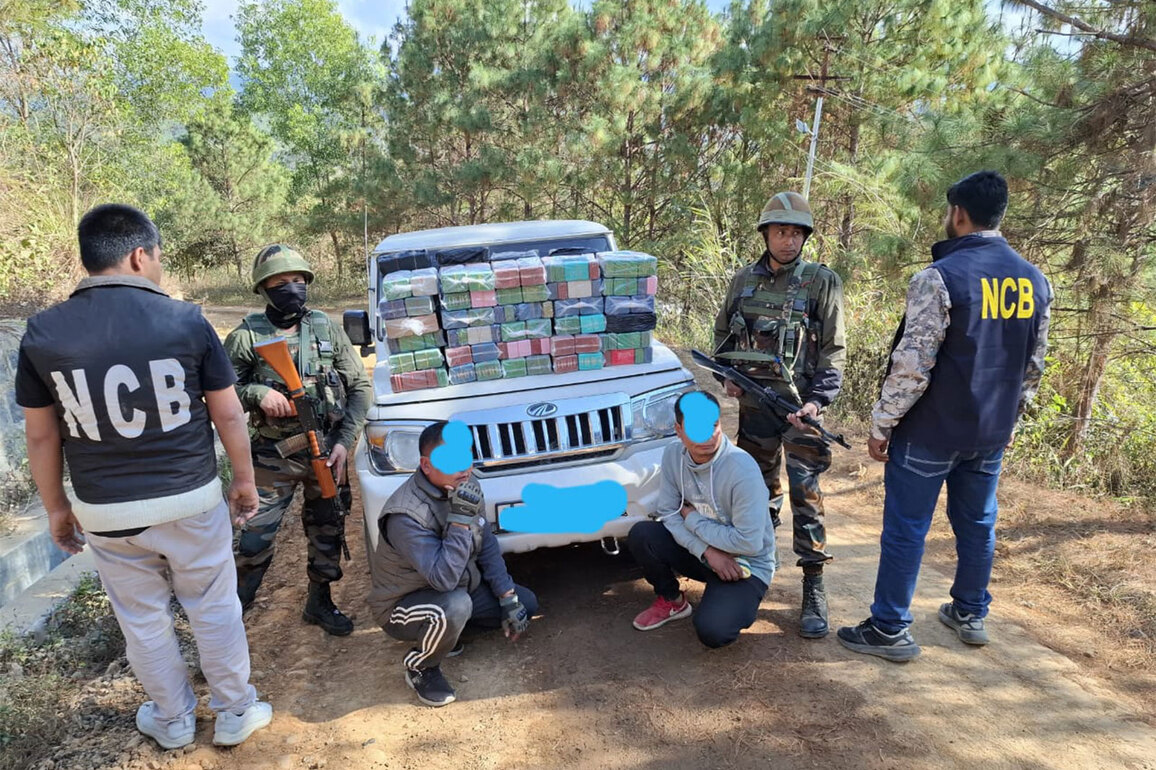 NCB busts cross-border drug racket near Indo-Myanmar border, seizes 7.3 Kg heroin; two held