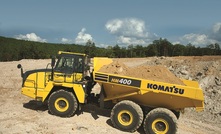 The Komatsu HM400-5 articulated dump truck